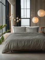 RoyalTextile - Mellow Stone Dekbedovertrek - Grijs - 200 x 220 - thumbnail
