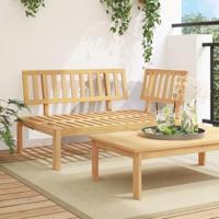 Tuinhoekbank pallet massief acaciahout - thumbnail