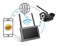 Technaxx TX-128 4880 IP-Draadloze bewakingsset Radiografisch, Draadloos, WiFi 4-kanaals Met 1 camera 1920 x 1080 Pixel - thumbnail