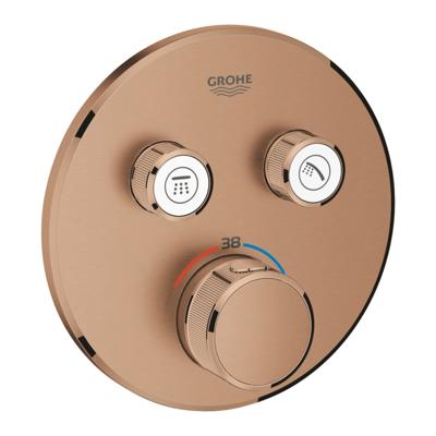 Grohe SmartControl Inbouwthermostaat - 3 knoppen - rond - brushed warm sunset 29119dl0 Grohe SmartControl Inbouwthermostaat - 3 knoppen - rond - brushed warm sunset 29119dl0
