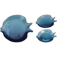 Schaal glas 160x140x20mm vis - thumbnail