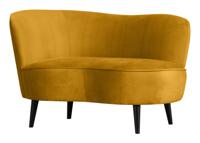 WOOOD Lounge Fauteuil 'Sara' Links, Velvet, kleur Oker - thumbnail