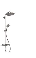 Hansgrohe Croma select s showerpipe EcoSmart met thermostaat 28cm brushed black chrome 26891340 - thumbnail