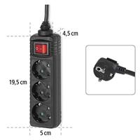 Hama Distribution Panel 3 Sockets With Switch 5 M White - thumbnail