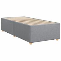Boxspring met matras stof lichtgrijs 90x190 cm - thumbnail