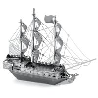 Eureka Metal earth pirate ship black pearl zilver editie - thumbnail