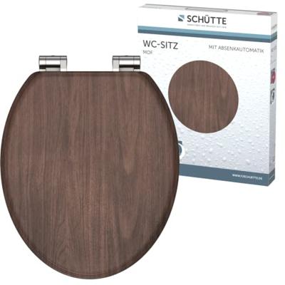 MDF WC-bril DARK WOOD met soft-close lange levensduur: extreem onbreekbaar en krasbestendig comfort en functie: geruisloos sluiten dankzij de automatische valrem eenvoudig schoon te maken dankzi