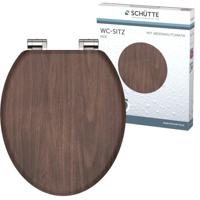 MDF WC-bril DARK WOOD met soft-close lange levensduur: extreem onbreekbaar en krasbestendig comfort en functie: geruisloos sluiten dankzij de automatische valrem eenvoudig schoon te maken dankzi - thumbnail