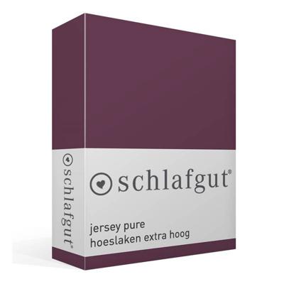 Schlafgut Schlafgut Pure Jersey Boxspring Hoeslaken S - 90x190 - 100x220 542 Purple Deep