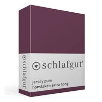 Schlafgut Schlafgut Pure Jersey Boxspring Hoeslaken S - 90x190 - 100x220 542 Purple Deep - thumbnail