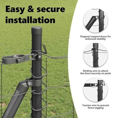 VidaXL Hek met paal grijs 1 x 10 m staal