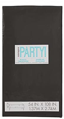 Unique Party 5096 wegwerptafelkleed Rechthoekig Kunststof Zwart