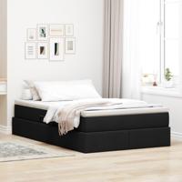 Opbergbed met matras met matras Zwart 120 x 190 cm Polyester - thumbnail