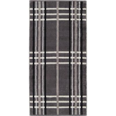 Cawö Cawö Noblesse Check Handdoek 50x100 anthrazit