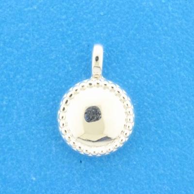 TFT Medaillon Rond Bolletjes Zilver Gerhodineerd Glanzend 19,0 mm x 14,0 mm