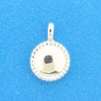TFT Medaillon Rond Bolletjes Zilver Gerhodineerd Glanzend 19,0 mm x 14,0 mm - thumbnail