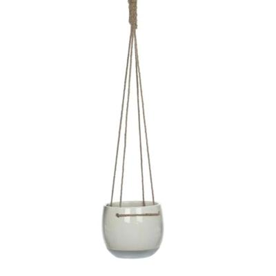 Mica Decorations Resa hangpot rond 18,5x17 cm wit Mica Decorations Resa hangpot rond 18,5x17 cm wit