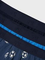 Name-it 3-pak jongens boxershorts - &apos;&apos;Dark Denim Football&apos;&apos; - Voetbalk jongens onderbroeken blauw - thumbnail