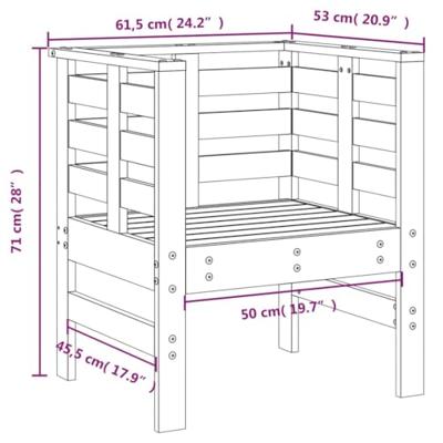 Tuinstoelen 2 st 61,5x53x71 cm massief grenenhout wit