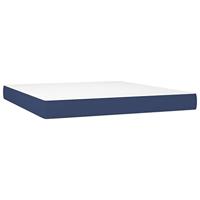 Boxspring met matras stof blauw 160x200 cm - thumbnail