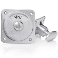 De Oude Deurklink WC slot - Draaiknop vrij-bezet mat nikkel - thumbnail