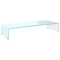 Tv-meubel/monitorverhoger 80x30x13 cm glas groen - thumbnail