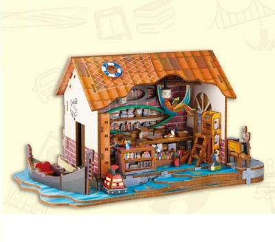 PlayfulMario Drijvende Boekenwinkel met verlichting Modelbouw 261 Onderdelen