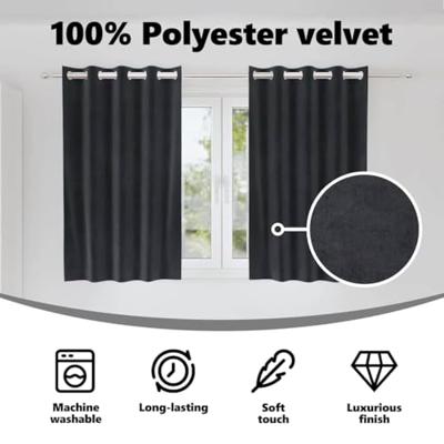 VidaXL Verduisterende gordijnen 2 pcs donkergrijs 140 x 140 cm fluweel