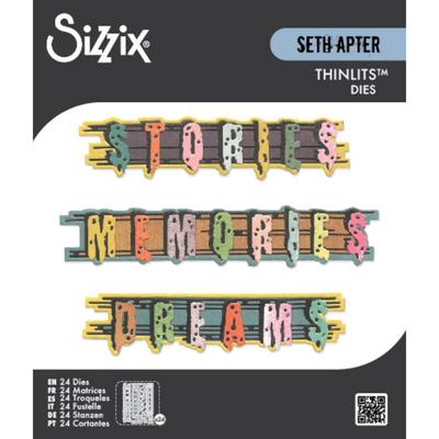 Sizzix • thinlits die set 24pcs word wafers #2 by seth apter