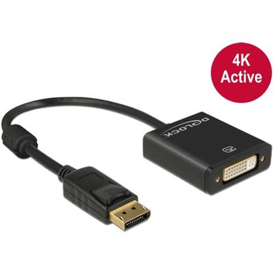 DeLOCK displayport naar dvi adapter (zwart, 0,2 meter, 4k)