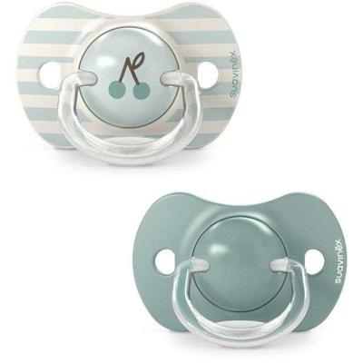 Set van 2 symmetrische fopspenen - SUAVINEX - Birdies - SX Pro - 18 maanden en ouder - Groen