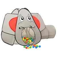 VidaXL Kinderspeeltent met 250 ballen olifant 174x86x101 cm grijs - thumbnail