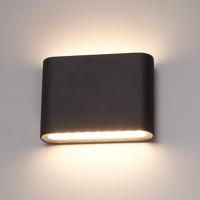 Dallas S LED Wandlamp Zwart - 6 Watt 360lm - IP54 Waterdicht - 3000K Warm Wit - Dimbaar - Binnen en buitenlamp - Up & down light - Modern - thumbnail