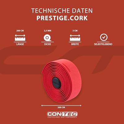 CONTEC stuurlint "prestige.cork ct bar tape prestige.cork 200mm red