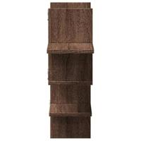Wandschap 124,5x18x60,5 cm bewerkt hout bruin eikenkleurig - thumbnail