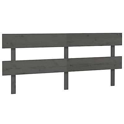 Hoofdbord 204x3x81 cm massief grenenhout grijs