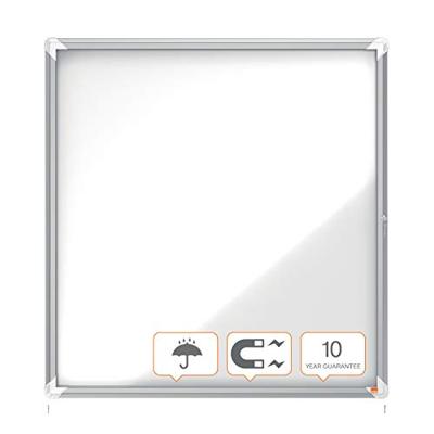 Prikbord Nobo Panorama Wit Aluminium Kristal 100 x 97,2 x 4,5 cm