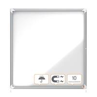 Prikbord Nobo Panorama Wit Aluminium Kristal 100 x 97,2 x 4,5 cm - thumbnail