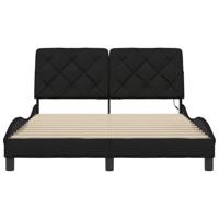 Bedframe met LED zonder matras 120x200 cm stof zwart - thumbnail