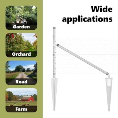 VidaXL Afrasteringspaal zilver 10 x 0,4 m (36 mm gaas) staal