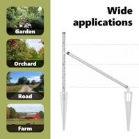 VidaXL Afrasteringspaal zilver 10 x 0,8 m (36 mm gaas) staal - thumbnail