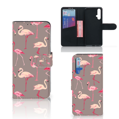 Honor 20 Telefoonhoesje met Pasjes Flamingo Honor 20 Telefoonhoesje met Pasjes Flamingo