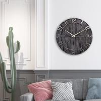 NeXtime NE-3276ZW Wandklok York 50 cm Zwart/Hout/Metaal - thumbnail