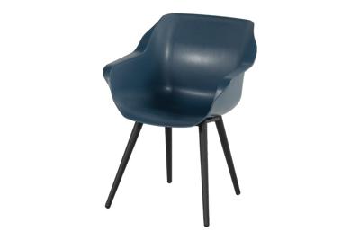 Hartman Sophie studio dining armstoel steel blue carbon black