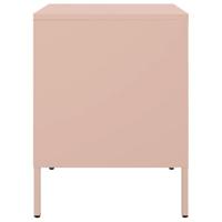 Nachtkastje 36x39x50,5 cm koudgewalst staal roze - thumbnail