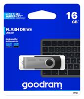 Goodram UTS2 USB flash drive 16 GB USB Type-A 2.0 Zwart, Zilver - thumbnail