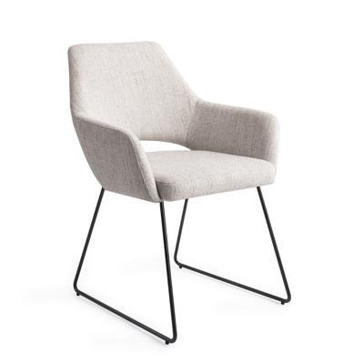 Jesper Home Eetkamerstoel 'Yanai' Slide Black, kleur Pigeon