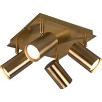 LED Plafondspot - Trion Monla - GU10 Fitting - 4-lichts - Rond - Antiek Koper - Aluminium - thumbnail