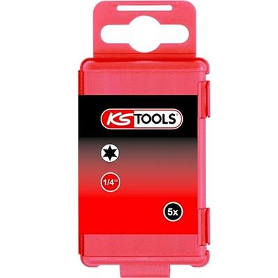 KS Tools 918.3551 9183551 Torx-bit T 10 Speciaal staal Vernikkeld E 6.3 5 stuk(s)