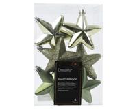 Ster plastic l2b7.5h7.5 cm rsmrn 6st kerst Decoris - Decoris - thumbnail